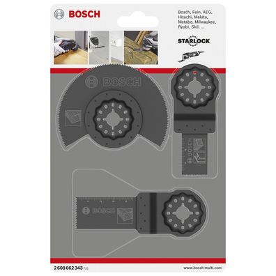 Bosch Holz-Basis-Set 3tlg. Sägeblätter fér Multifunktionswerkzeuge - 260866