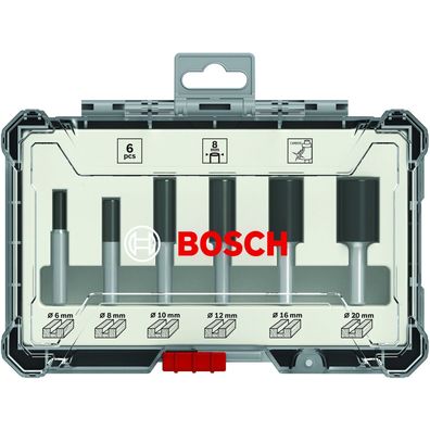 Bosch 6tlg. Nutfräser-Set Â¼â€? Schaft - 2607017467