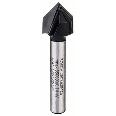 Bosch V-Nutfräser 1/4" ß 12,7Â mm L 12,7Â mm G 45Â mm 90Â° - 2608628415