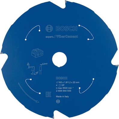 Bosch Kreissägeblatt Expert for Fibre Cement fér Akku-Handkreissägen 165Â xÂ 