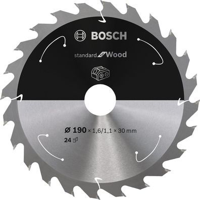 Bosch Kreissägeblatt Standard for Wood, 190Â xÂ 1,6/1,1Â xÂ 30, 24Â Zähne - 2608