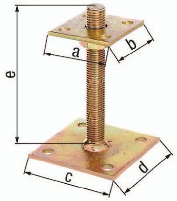 GAH Alberts I-Pfostenträger 70x70x100x100x150mm STA roh galvanisch, elb ver