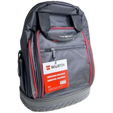 Würth Werkzeug Rucksack mit wasserdichter Bodenschale schwarz-rot 071593750