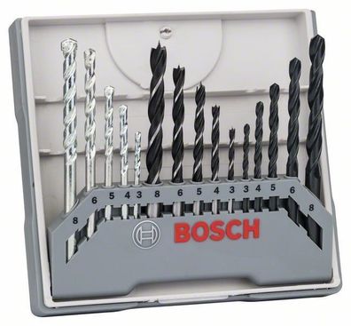 Bosch Bohrer-Set, gemischt, 15tlg., 3-8 mm, 3-8 mm, 3-8 mm - 2607017038