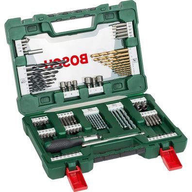 Bosch V-Line TiN-Bohrer- und Bit-Set 91tlg. Ratschen-Schraubendreher Magnet