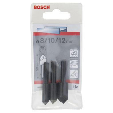 Bosch Kegelsenker-Set 3tlg. 50 mm / 6 - 8 mm / 8, 10, 12 mm - 2608596667