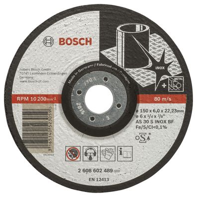 Bosch Schruppscheibe gekröpft Expert for Inox AS 30 S INOX BF 150 mm - 2608