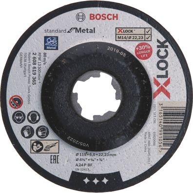 Bosch X-LOCK Schruppscheibe Standard for Metal gekröpft 115 x 6 mm - 260861