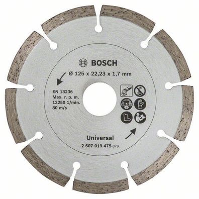 Bosch Diamanttrennscheibe fér Baumaterial, Durchmesser: 125 mm - 2607019475