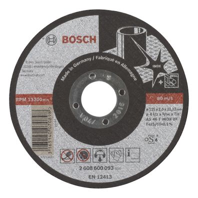 Bosch Trennscheibe gerade Expert for Inox AS 46 T INOX BF 115 mm 22,23 mm 2