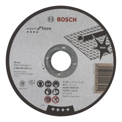 Bosch Trennscheibe gerade Expert for Inox AS 46 T INOX BF 125 mm 22,23 mm 1