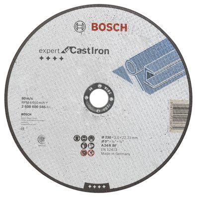 Bosch Trennscheibe gerade Expert for Cast Iron AS 24 R 230 mm 22,23 mm 3 mm