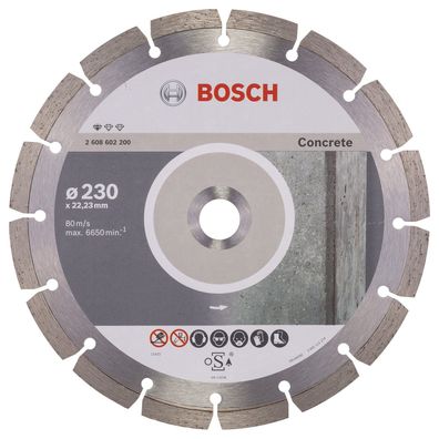 Bosch Diamanttrennscheibe Standard for Concrete 230x22,23x2,3x10 mm 2608602