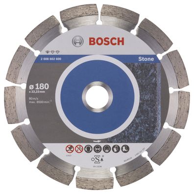 Bosch Diamanttrennscheibe Standard for Stone 180x22,23x2x10 mm 2608602600