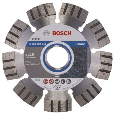 Bosch Diamanttrennscheibe Best for Stone, 115 x 22,23 x 2,2 x 12 mm -260860