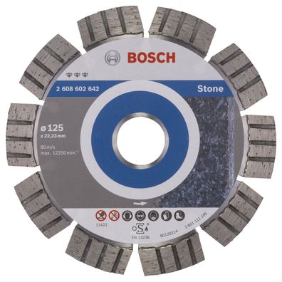 Bosch Diamanttrennscheibe Best for Stone, 125 x 22,23 x 2,2 x 12 mm -260860