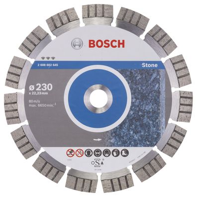 Bosch Diamanttrennscheibe Best for Stone, 230 x 22,23 x 2,4 x 15 mm -260860