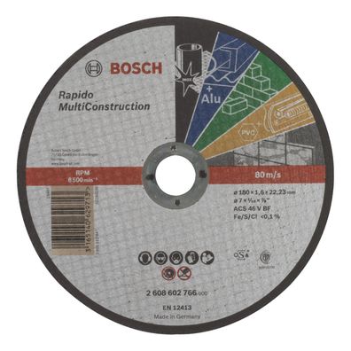 Bosch Trennscheibe gerade Rapido Multi Construction ACS 46 V BF 180 mm 22,2