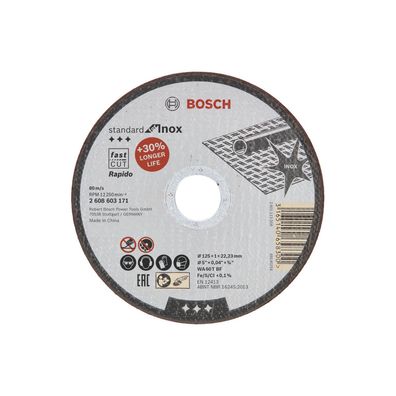 Bosch Trennscheibe gerade Standard for Inox Rapido WA 60 T BF 125 mm 22,23