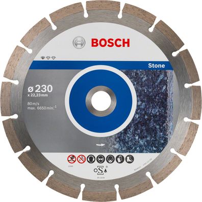 Bosch 10x Diamanttrennscheibe Standard for Stone, 230 x 22,23 x 2,3 x 10 mm