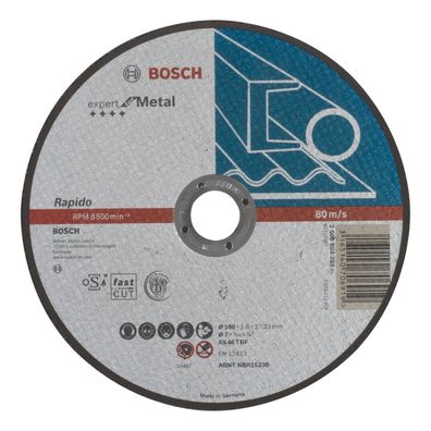 Bosch Trennscheibe gerade Expert for Metal Rapido AS 46 T BF 180 mm 22,23 m