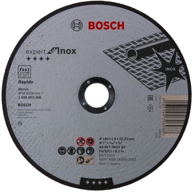 Bosch Trennscheibe gerade Expert for Inox Rapido AS 46 T INOX BF 180 mm 22,