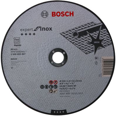 Bosch Trennscheibe gerade Expert for Inox Rapido AS 46 T INOX BF 230 mm 22,