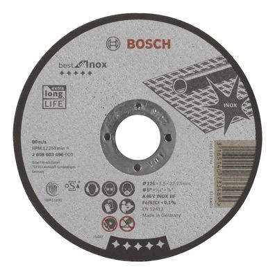 Bosch Trennscheibe gerade Best for Inox A 46 V INOX BF 125 mm 22,23 mm 1,5