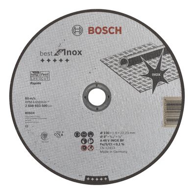 Bosch Trennscheibe gerade Best for Inox Rapido A 46 V INOX BF 230 mm 22,23