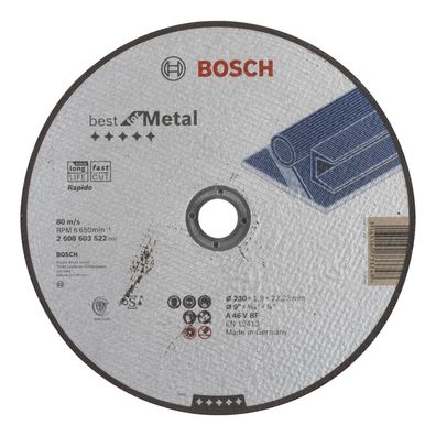 Bosch Trennscheibe gerade Best for Metal Rapido A 46 V BF 230 mm 22,23 mm 1