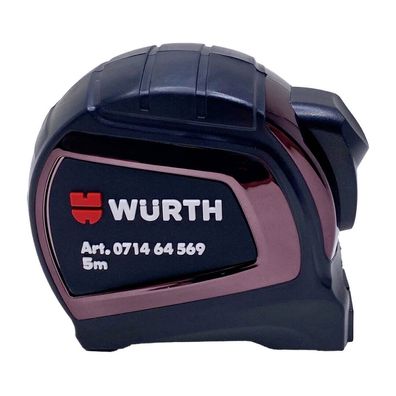 Würth Taschenbandmaß 5m Metermaß Bandmaß mit magnetischem Endhaken 071464569