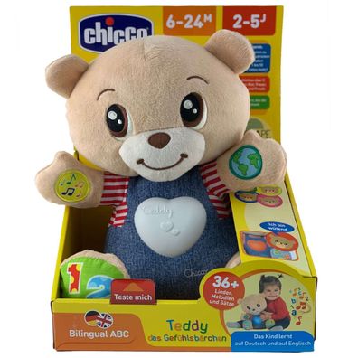 Chicco Teddy, das Gefühlsbärchen Bilingual Lieder Sätze Zahlen Buchstaben uvm