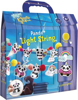 Pandabären Lichterkette zum selber basteln Bastelbox Dekoration
