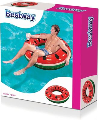 Bestway Fruchtiger Schwimmring Wassermelone 105 x 105 x 33 cm (Gr. 105 x 105 x 33 cm)