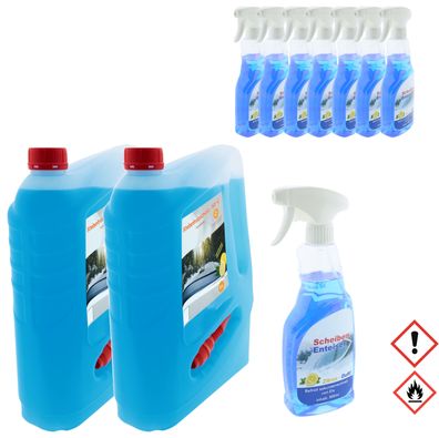 2 x Scheibenfrostschutz 5 Liter bis -30° C + 8 x Scheibenenteiser 500 ml