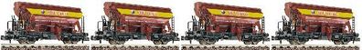 Fleischmann 851102 Schwenkdachwagen-Set Fcs EBW-Cargo 4-tlg Spur N