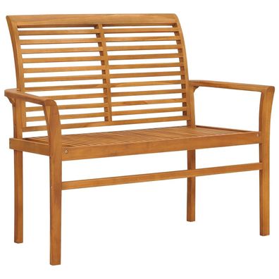 vidaXL Gartenbank 112 cm Massivholz Teak