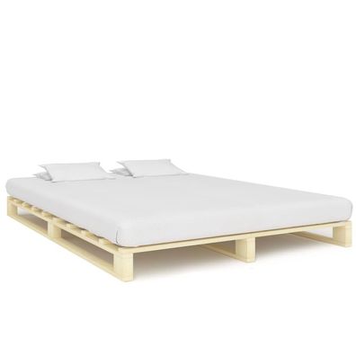 vidaXL Palettenbett Massivholz Kiefer 180×200 cm