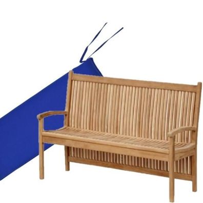 Bankauflage 120 cm x 50 cm für Gartenbank Pescara - blau