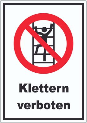 Aufkleber Klettern verboten