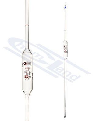 Einmikrometerpipette cl AS Zertifikat 01ml Glassco, braune Skala