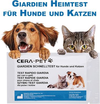 Cera-Pet - Giardien Schnelltest für Hunde & Katzen bei Durchfall - Giardia Antigen