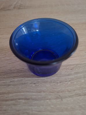 Kerzenhalter / Teelichthalter Glas blau