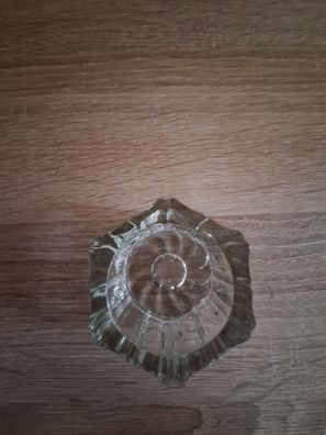 Kerzenhalter / Teelichthalter Glas mit Muster 2,6cm