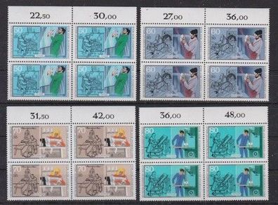 Berlin 1986 postfrisch 4er Block Oberrand MiNr. 754-757 ugend Handwerksberufe