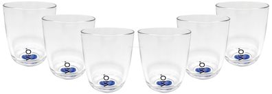 VIO Wasser Glas Gläser-Set - 6x Gläser blau