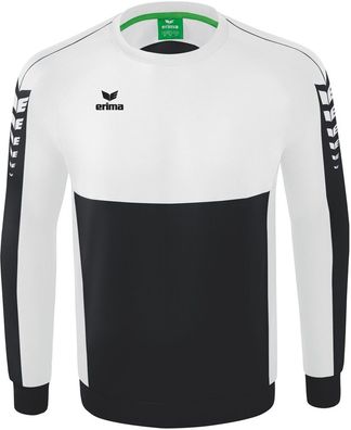 Erima Six Wings Sweatshirt 22-0012 Schwarz/Weiß-M