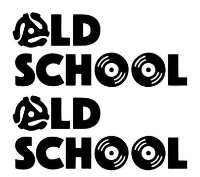Oldschool Schallplatten 2x, Auto Aufkleber, Sticker Auto Tuning, 12x5cm