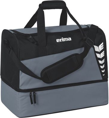 Erima Six Wings Sporttasche Mit Bodenfach 23-0168 Slate Grey/Schwarz-M