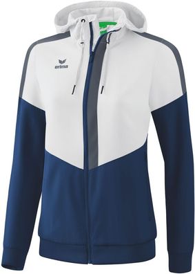 Erima Damen Trainingsjacke Squad Tracktop Jacke Mit Kapuze 20-0019